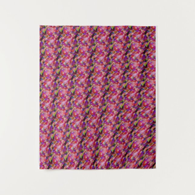 Indigo- und violette Kunstwerke Wandteppich (Vorderseite)