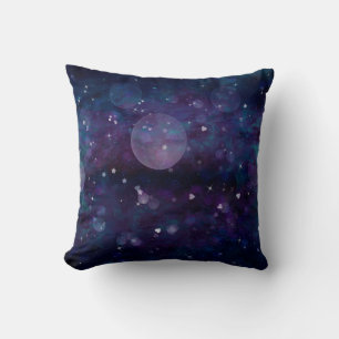 Indigo Violett Pretty Funkel Lichter Herzen & Ster Kissen