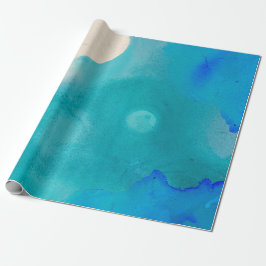 Indigoblau Aquarelle Geschenkpapier