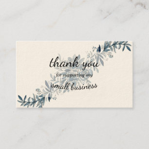 Indigoblau Blütenblume Vintag danke Visitenkarte