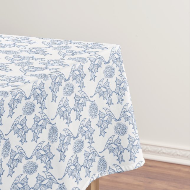 Indigoblau Ethnisch-Blauer Floral Print Tablett Tischdecke (Beispiel)