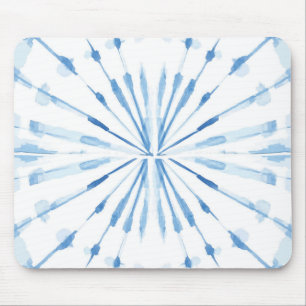 Indigoblau Japanische Shibori Sonnenburst-gefärbte Mousepad