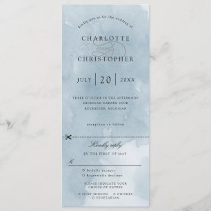 Indigokalligrafie Hochzeitseinladung w uAwg Einladung