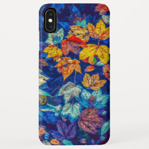 Indigomuster-Herbstlaub wirbeln Case-Mate iPhone Hülle