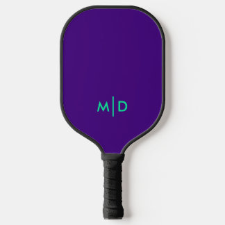 Indigopaddel und Aquamarines Monogramm-Paddel Pickleball Schläger