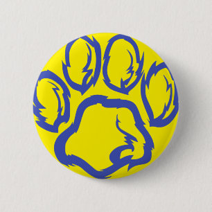 Indigopaw-Druck - Gelber Hintergrund Button