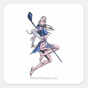 Indigostamm 1 quadratischer aufkleber