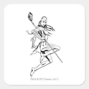 Indigostamm 3 quadratischer aufkleber