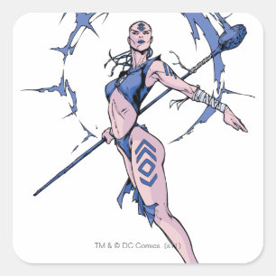 Indigostamm 7 quadratischer aufkleber