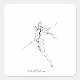 Indigostamm 8 quadratischer aufkleber