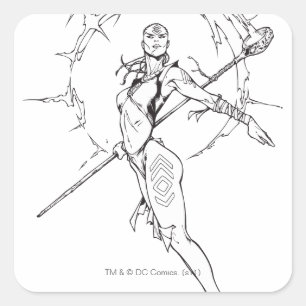 Indigostamm 9 quadratischer aufkleber