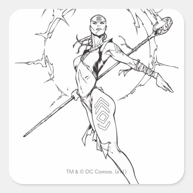 Indigostamm 9 quadratischer aufkleber (Vorderseite)