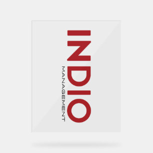 INDIO_Accrylic-Zeichen Acrylschild