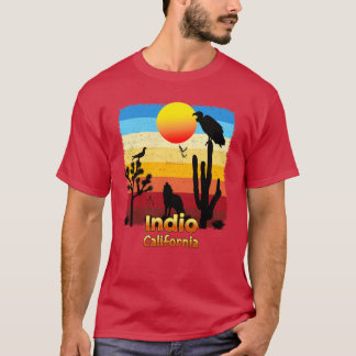 Indio Kalifornien CA Sonnenuntergang Kojote Geier T-Shirt