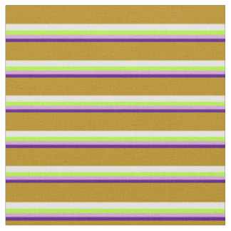Indio, Pflaume, Light Green, White & Dark Goldenro Stoff