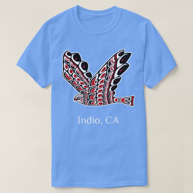Indio Redged Hawk Native American Bird of Prey A T-Shirt (Design vorne)