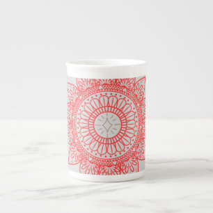 Indisch inspiriertes Design mit Mandalas Prozellantasse