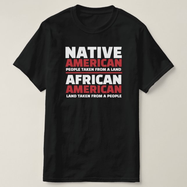 Indische Amerikaner und Afroamerikaner T-Shirt (Design vorne)