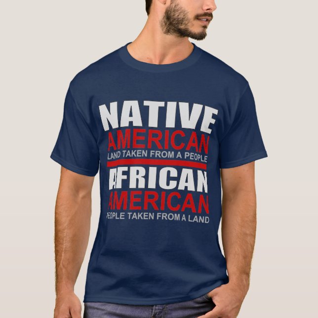 Indische Amerikaner und T - Shirt der Afroamerikan (Vorderseite)