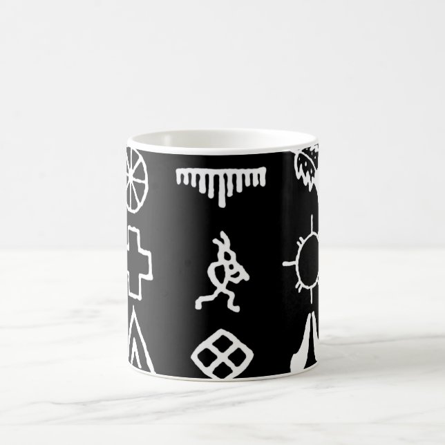 Indische amerikanische Bildsymbole Kaffeetasse (Mittel)