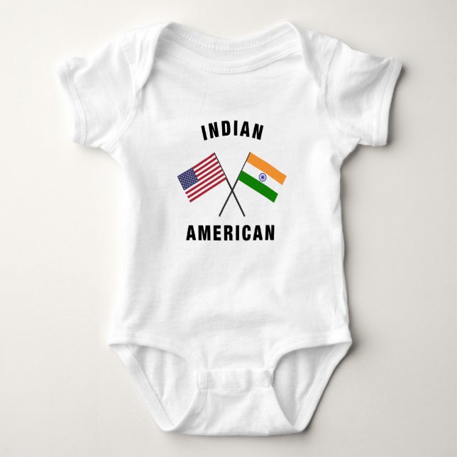 Indische amerikanische Flagge Baby Strampler (Vorderseite)
