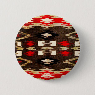 Indische amerikanische Stammesdesign-Printwerbung Button