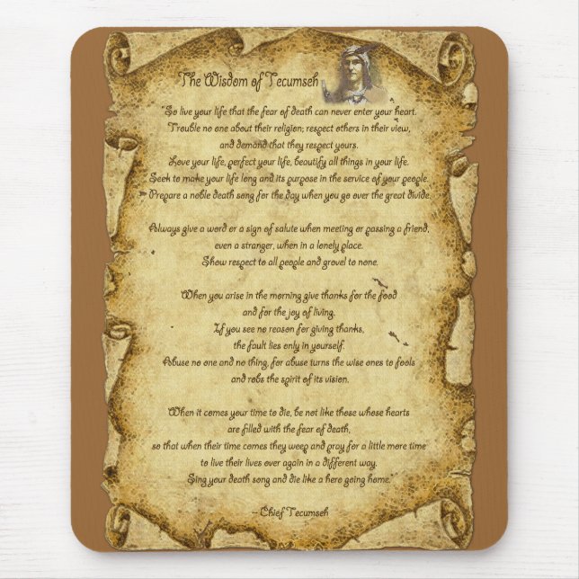 Indische amerikanische Weisheit des Chefs von Tecu Mousepad (Vorne)