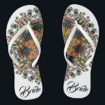 Indische Art BrautMandala drehen Reinfälle für Flip Flops<br><div class="desc">Niedlicher Veda indischer Mandala-Entwurf für Braut-Party drehen Reinfälle um. Wenn Sie Yoga oder Veda Fan und Liebhaber sind,  konnten Sie sie mögen. Vervollkommnen Sie für Strandhochzeit oder Verlobungs-Party,  barchelorette Party,  Brautjungfer.</div>