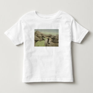 Indische Asiatische Elefanten spielen kämpfend Kleinkind T-shirt
