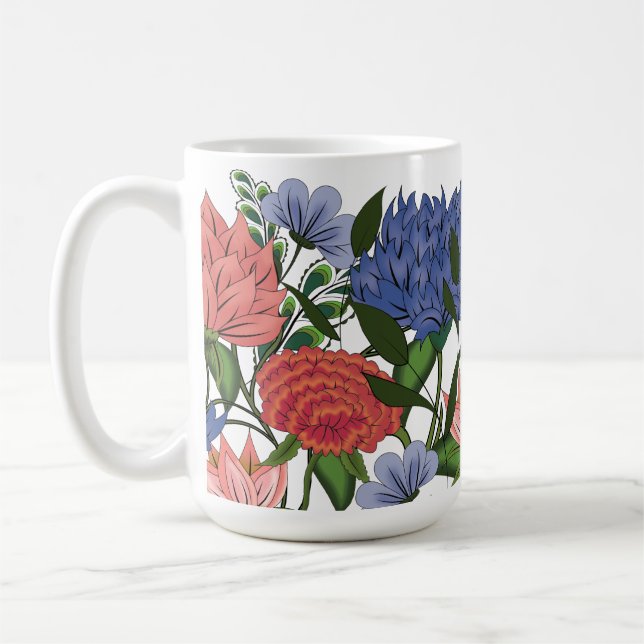 Indische Blumen Kaffeetasse (Links)