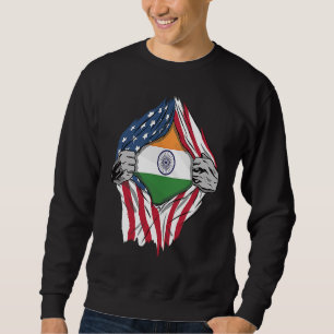Indische Blutflagge in Indien Sweatshirt