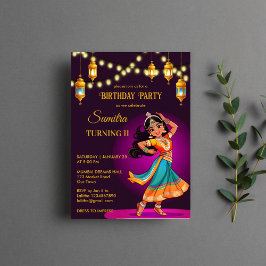 Indische Bollywood-Mädchen Geburtstagsgeschenk Einladung