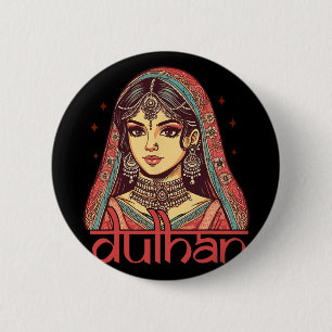 Indische Braut zu sein Bridal Desi Wedding Party D Button