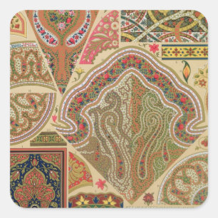 Indische Dekoration, Platte XIX aus "Polychrome Or Quadratischer Aufkleber