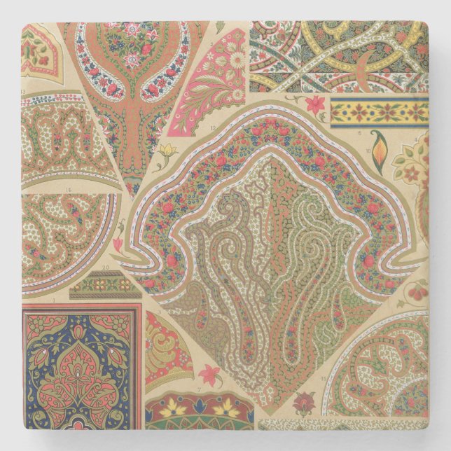 Indische Dekoration, Platte XIX von 'vielfarbigem Steinuntersetzer (Vorderseite)