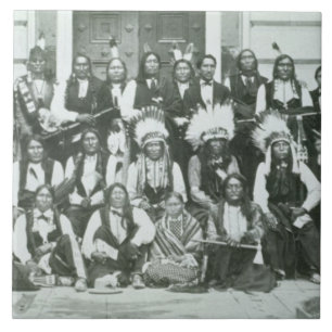 Indische Delegation von Sioux-Führern in Fliese