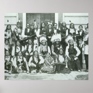 Indische Delegation von Sioux-Führern in Poster