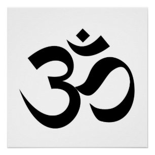 Indische Dharmische Religion heiliges Symbol Mantr Poster
