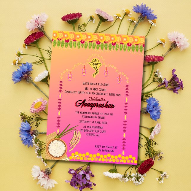 Indische Einladung "Annaprashan" für ersten Reis (Von Creator hochgeladen)