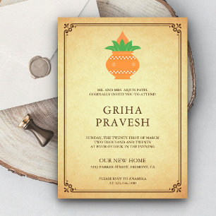 Indische Einweihungsparty Griha Pravesh Einladung