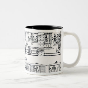 Indische Eisenbahn Zweifarbige Tasse