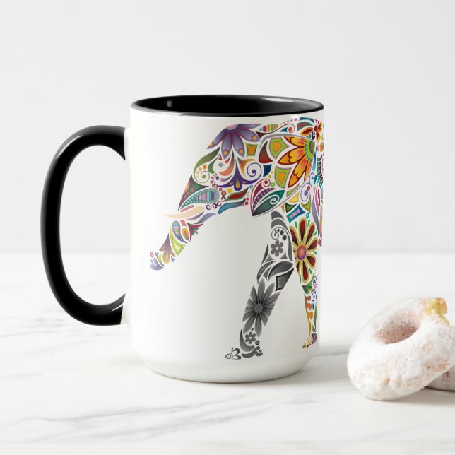 Indische Elefanten Kaffeebugs Tasse (Mit Donut)