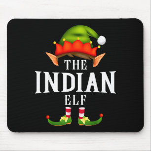 Indische Elfengruppe Lustige Weihnachts-Pyjama-Par Mousepad