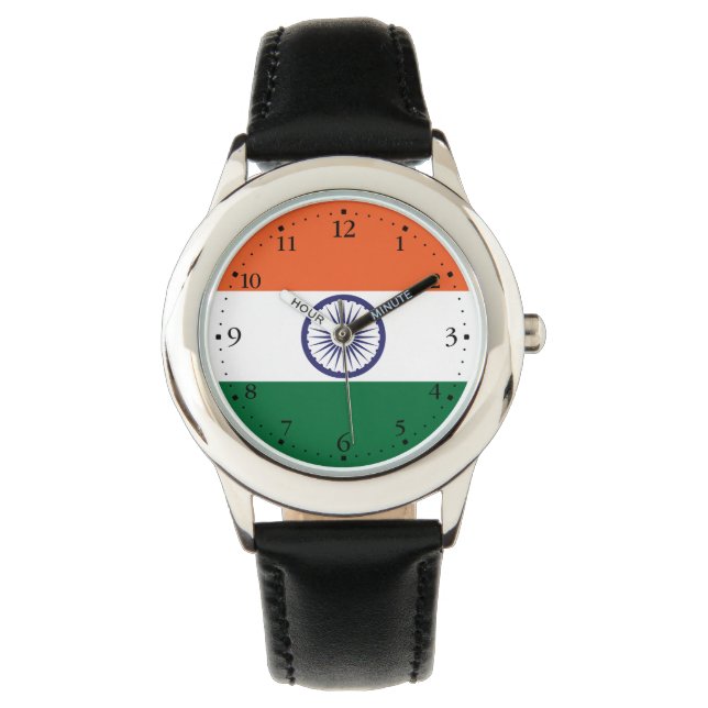 Indische Flagge Armbanduhr (Vorderseite)