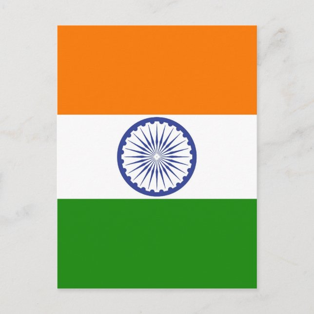 Indische Flagge Ashoka Chakra Postkarte (Vorderseite)
