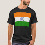 Indische Flagge Ashoka Chakra T-Shirt<br><div class="desc">Die Nationalflagge Indiens ist eine horizontale rechteckige Trikolore von indischem Safran, weiß und indiengrün; mit dem Ashoka Chakra, einem 24-Stunden-Rad, in Marineblau in der Mitte. Chakra, patriotisches indisches Geschenk, Souvenir, Sportfan #india #indian #asia, #mumbai #ashoka</div>