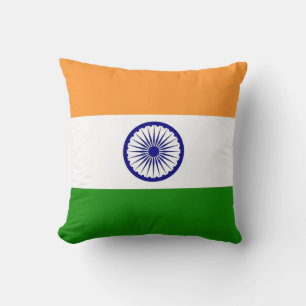 Indische Flagge auf amerikanischem MoJo-Pillow Kissen