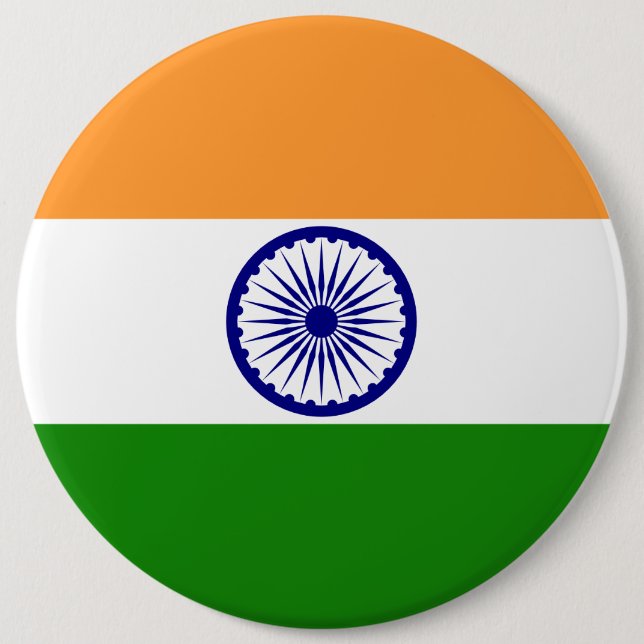 Indische Flagge Button (Vorderseite)