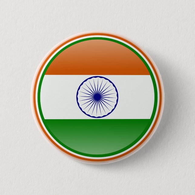 Indische Flagge Button (Vorderseite)
