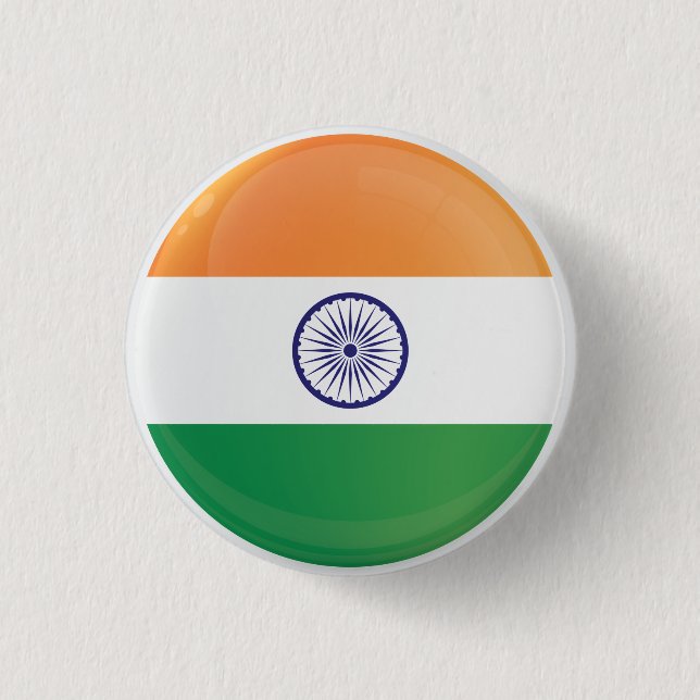 Indische Flagge Button (Vorderseite)